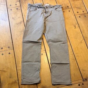 Wrangler Straight Fit Pants in Light Khaki